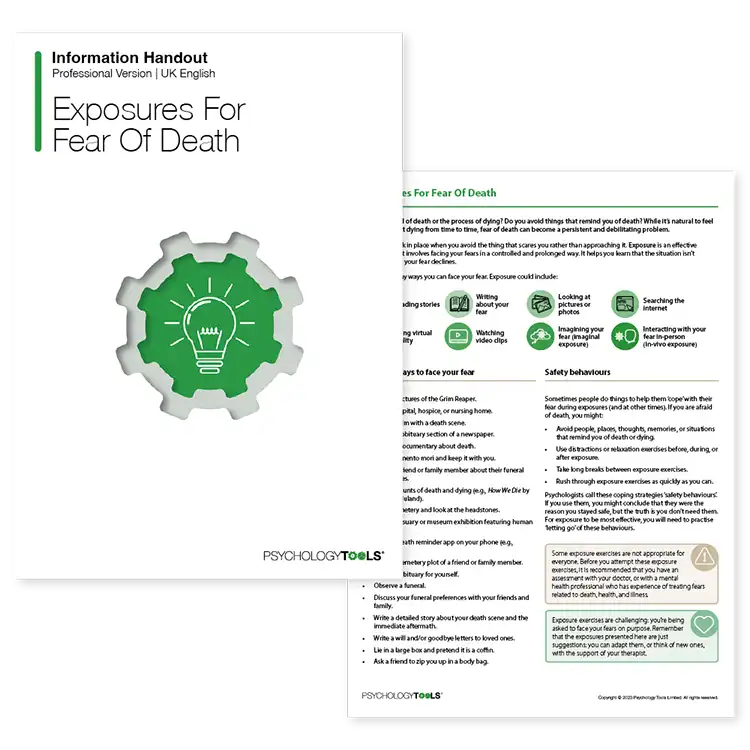 Psychology Tools resource: Exposures For Fear Of Death