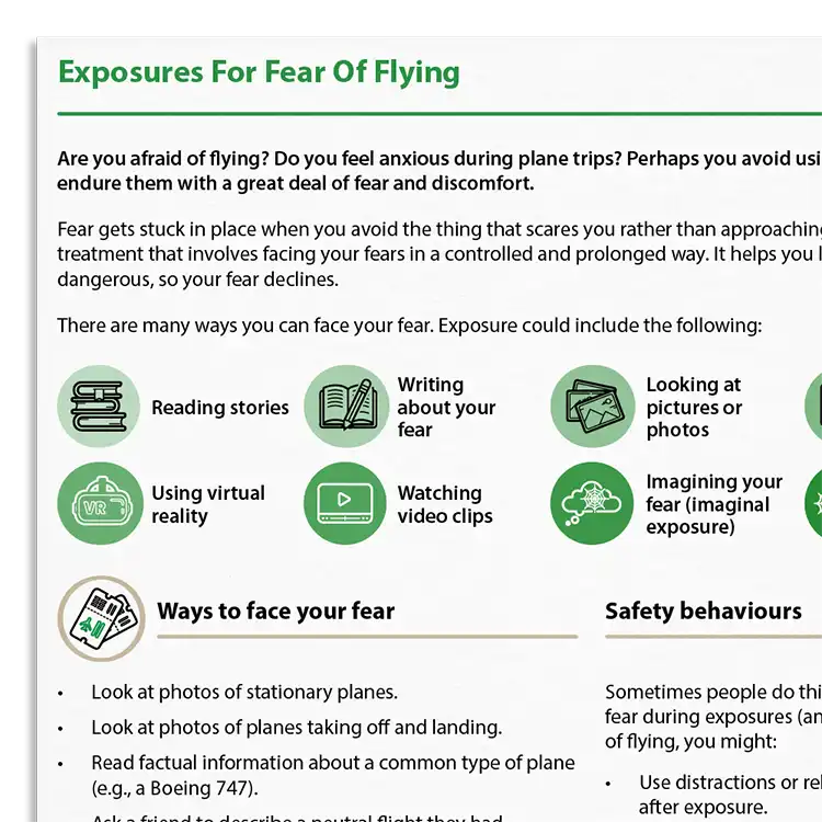 Psychology Tools resource: Exposures For Fear Of Flying