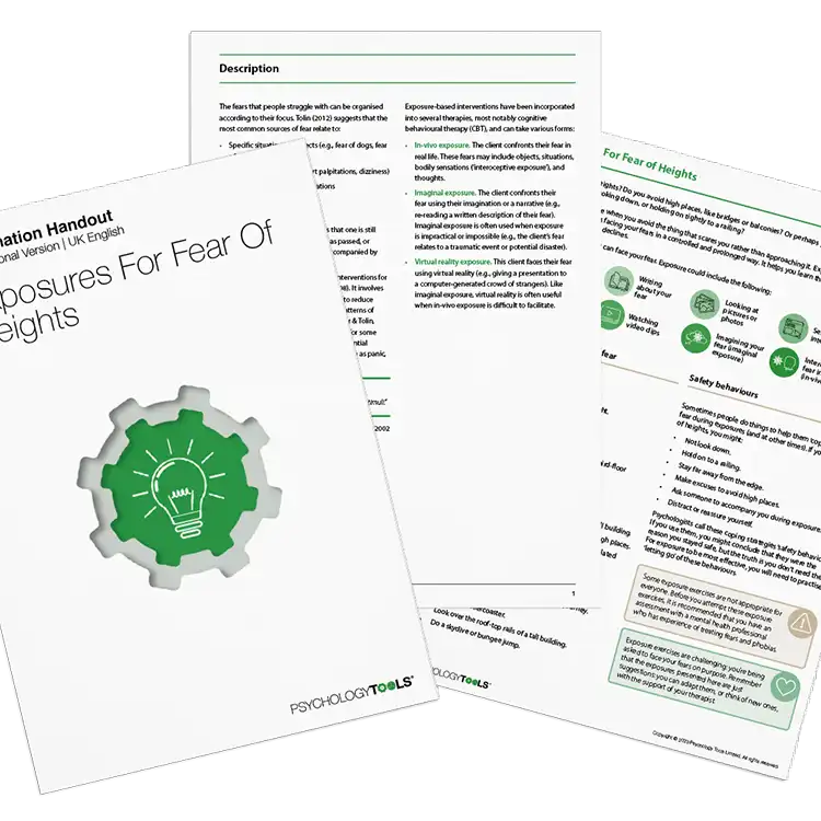 Psychology Tools resource: Exposures For Fear Of Heights