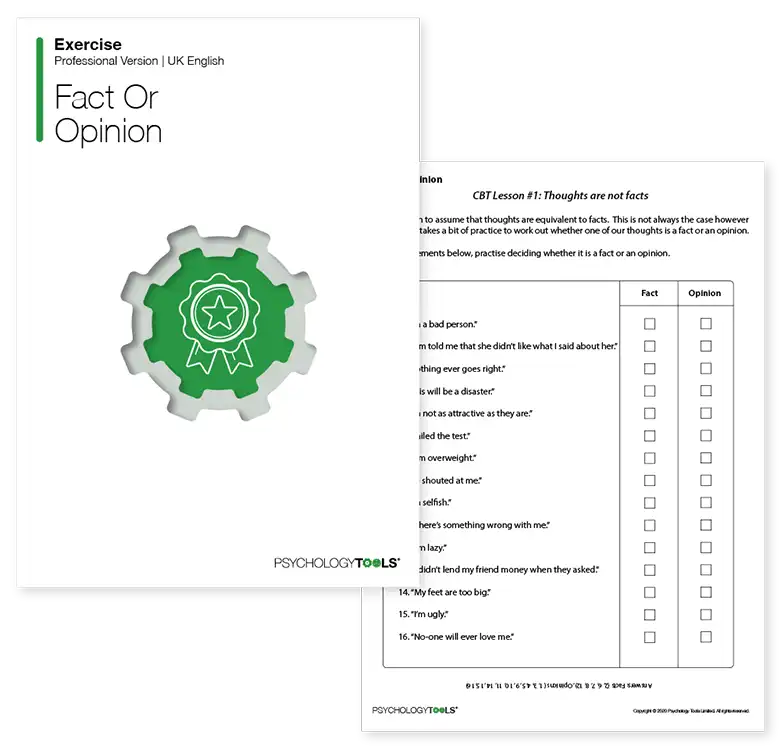 Psychology Tools resource: Fact Or Opinion