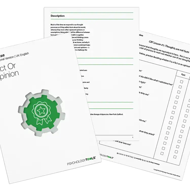 Psychology Tools resource: Fact Or Opinion