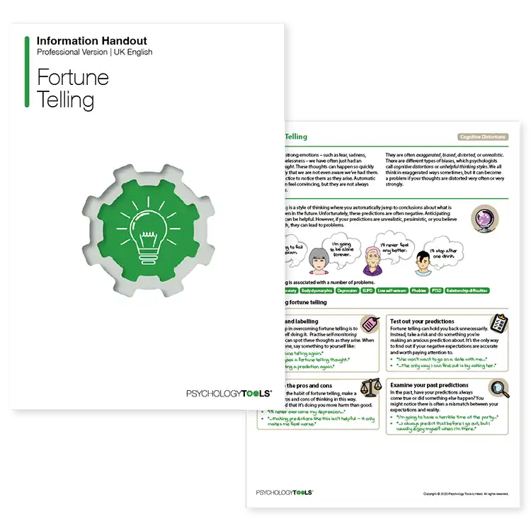 Psychology Tools resource: Fortune Telling
