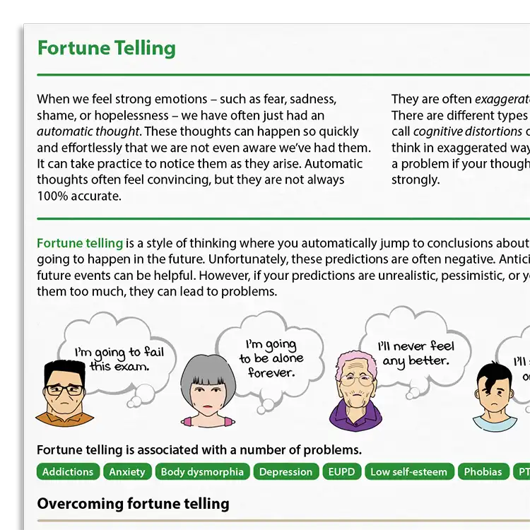 Psychology Tools resource: Fortune Telling
