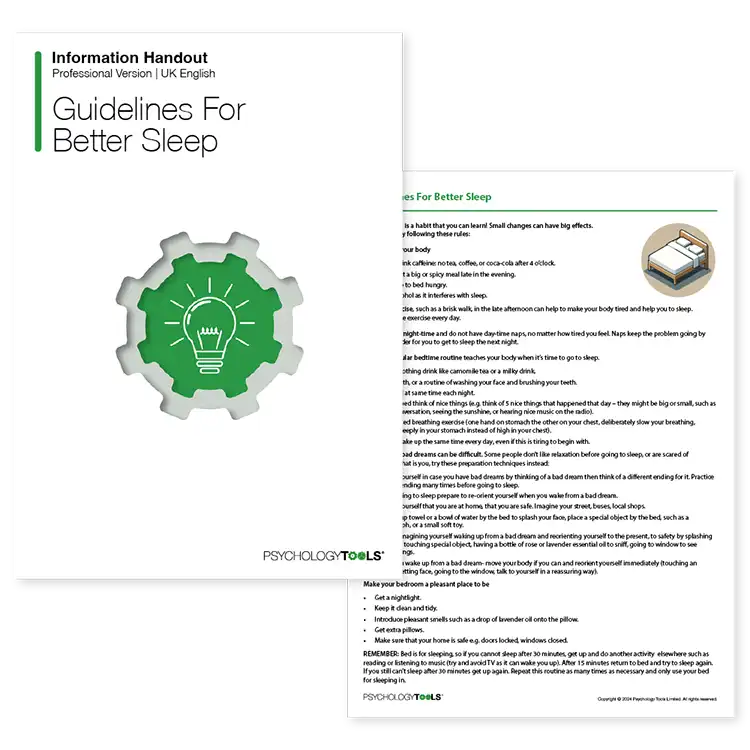 Psychology Tools resource: Guidelines For Better Sleep