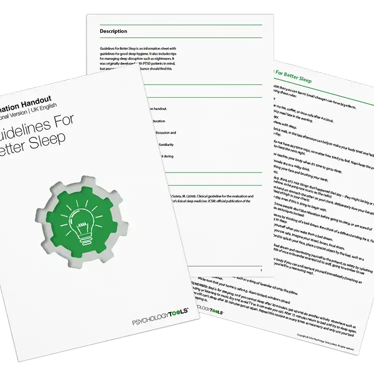 Psychology Tools resource: Guidelines For Better Sleep