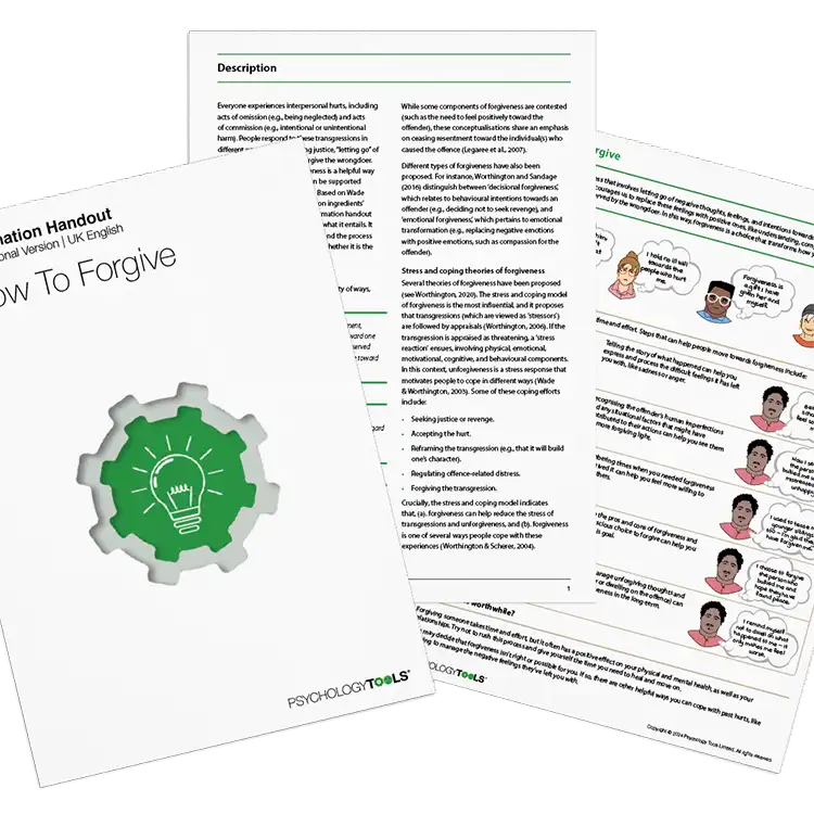 Psychology Tools resource: How To Forgive