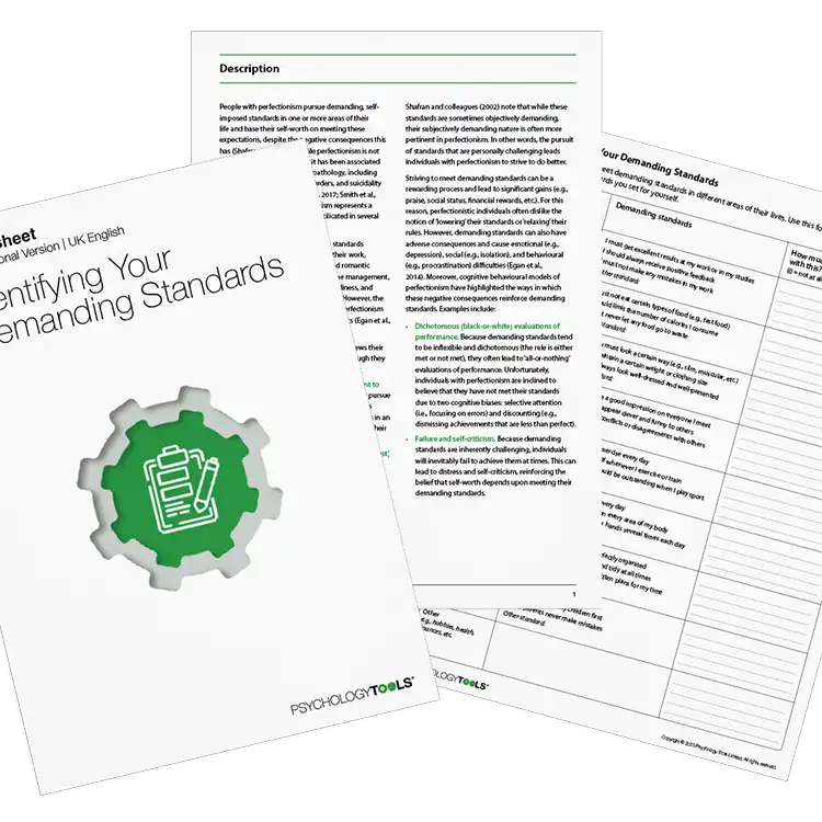 Psychology Tools resource: Identifying Your Demanding Standards