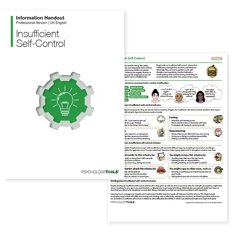 Psychology Tools resource: Insufficient Self-Control