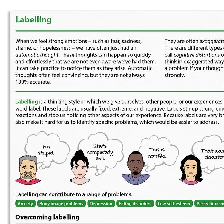 Psychology Tools resource: Labeling