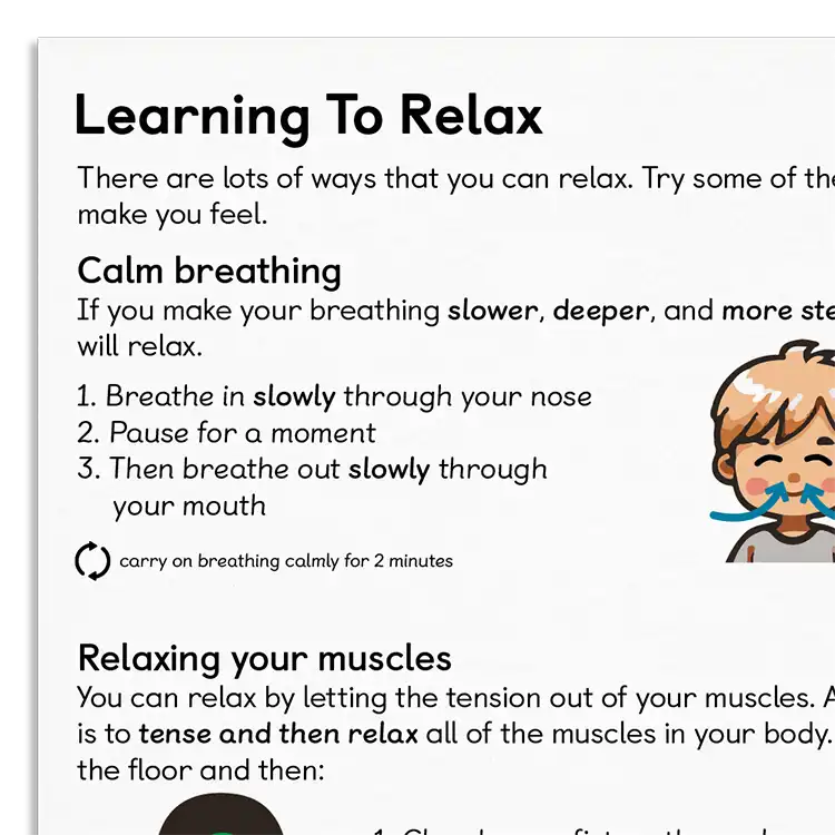 Psychology Tools resource: Learning To Relax (CYP)