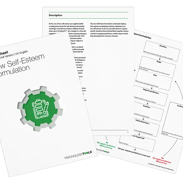 Psychology Tools resource: Low Self-Esteem Formulation