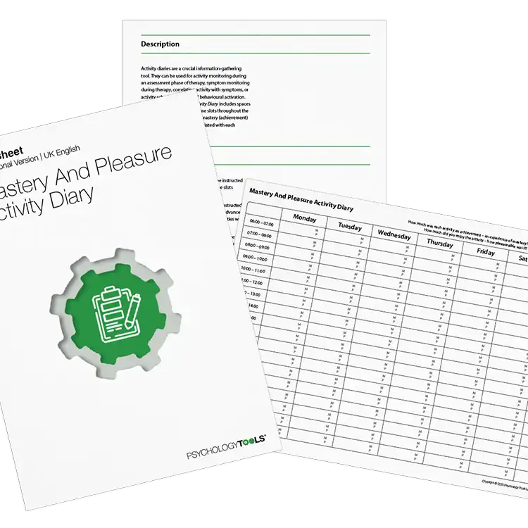 Psychology Tools resource: Mastery And Pleasure Activity Diary