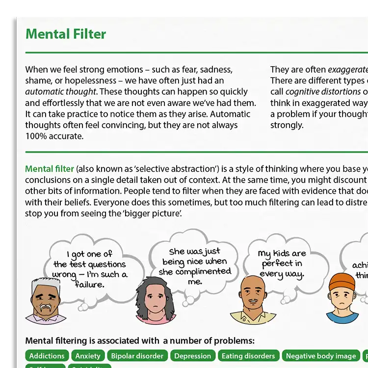 Psychology Tools resource: Mental Filter