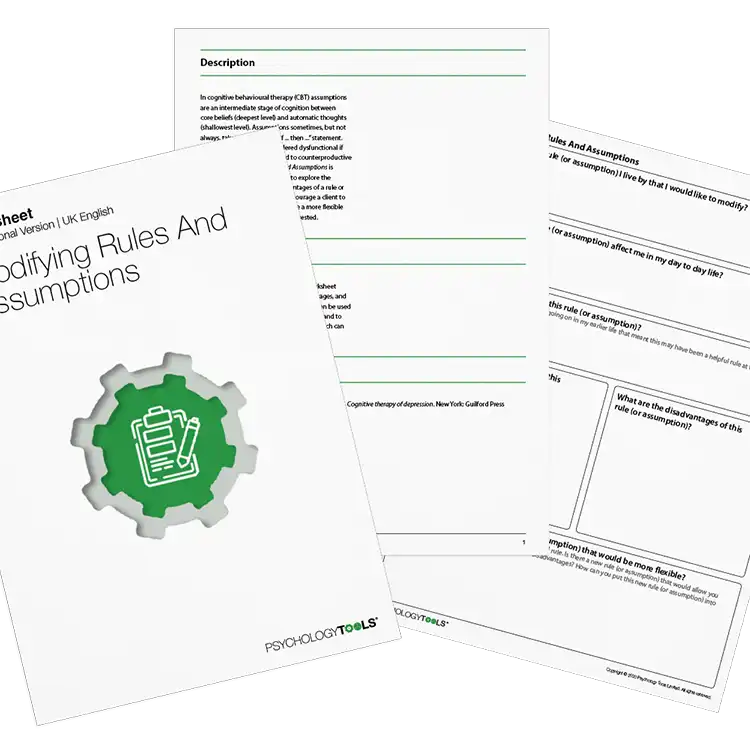 Psychology Tools resource: Modifying Rules And Assumptions