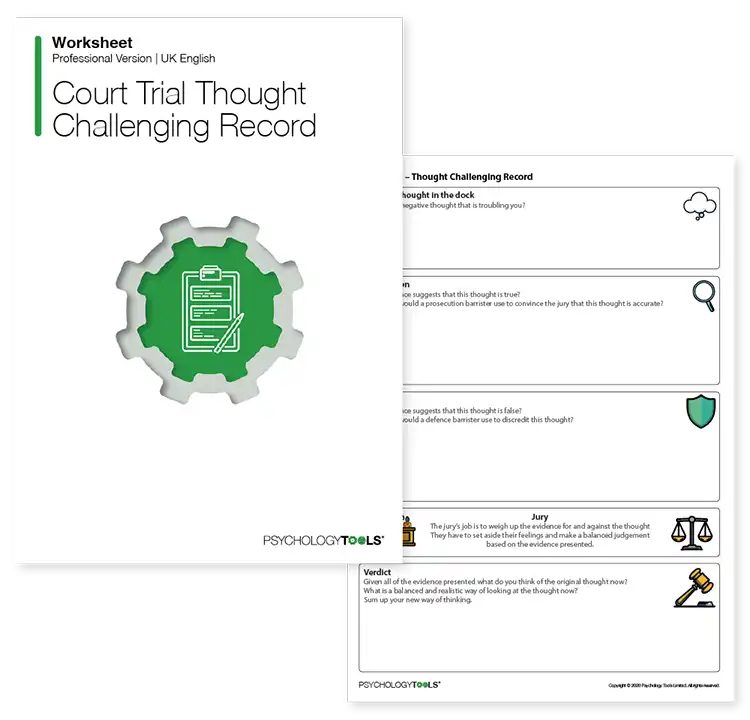 Psychology Tools resource: Court Trial Thought Challenging Record Archived