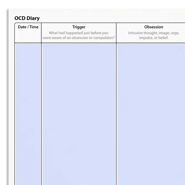 Psychology Tools resource: OCD Diary