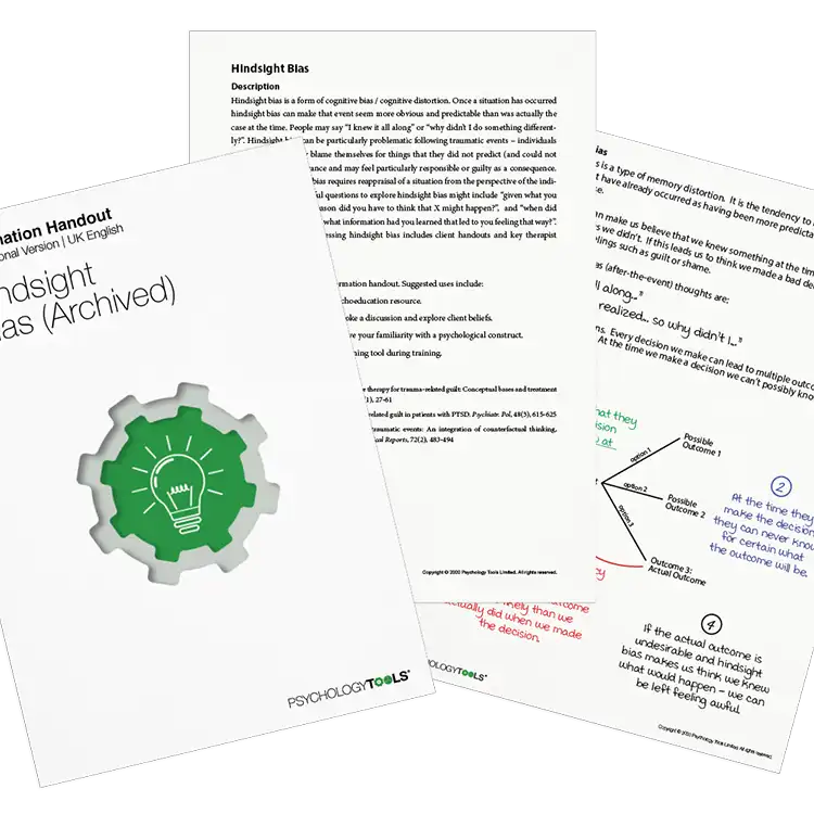 Psychology Tools resource: Hindsight Bias Archived