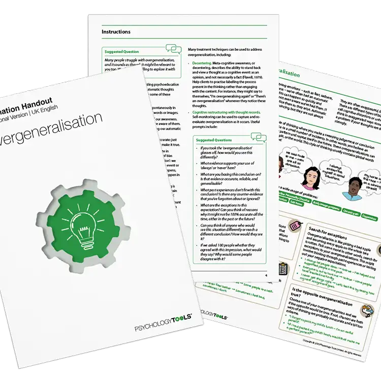 Psychology Tools resource: Overgeneralization