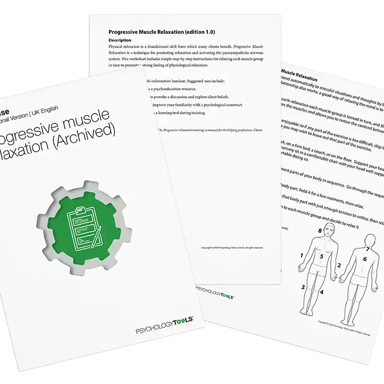 Psychology Tools resource: Progressive Muscle Relaxation Archived