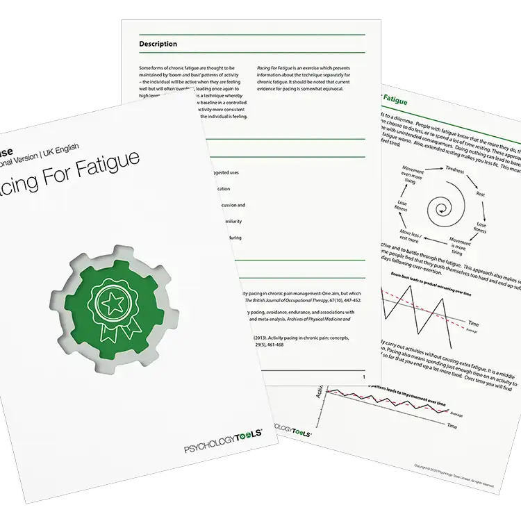 Psychology Tools resource: Pacing For Fatigue