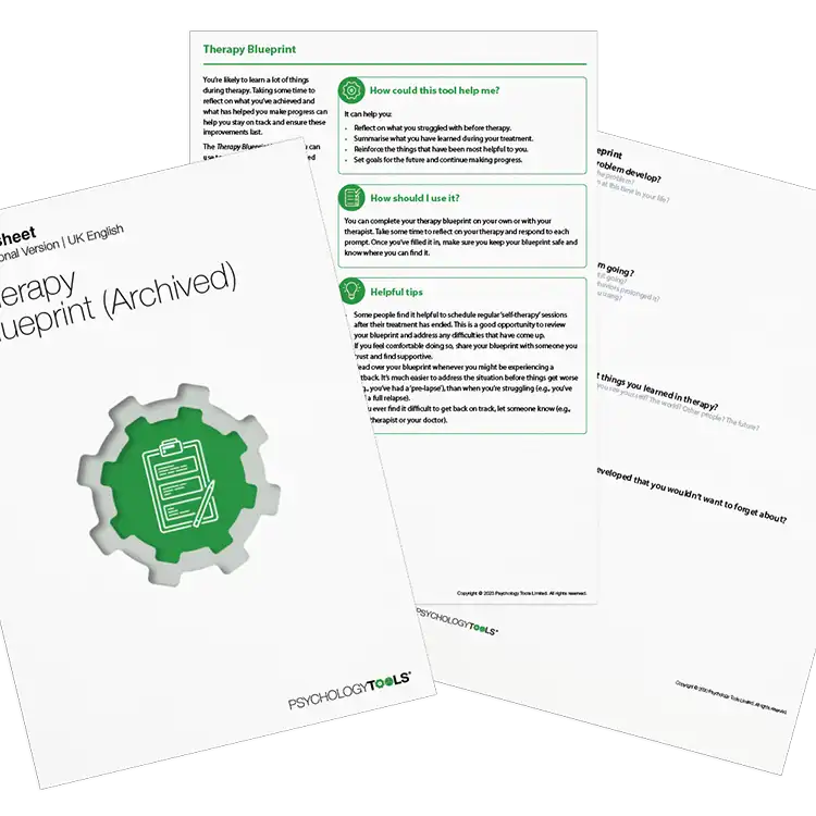 Psychology Tools resource: Therapy Blueprint Archived