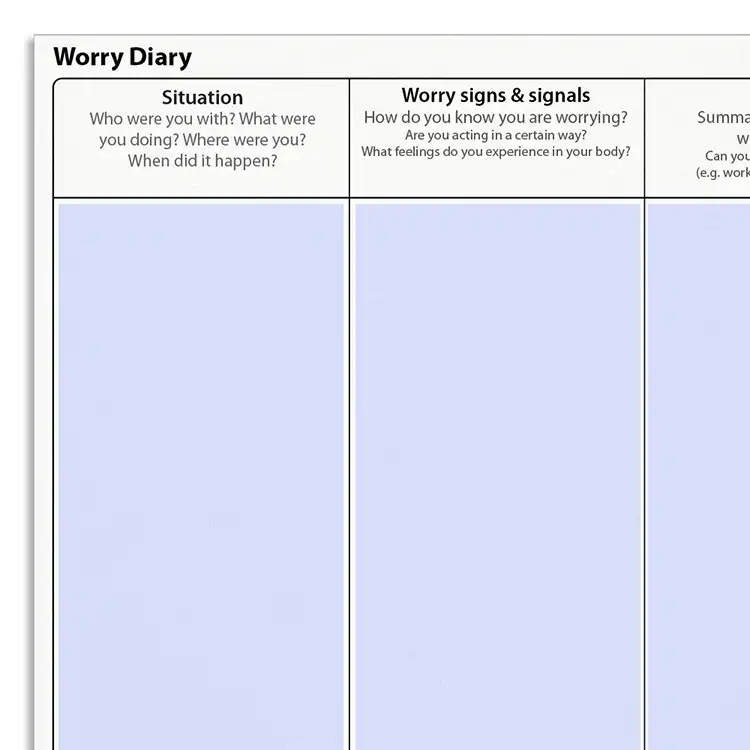Psychology Tools resource: Worry Diary Archived