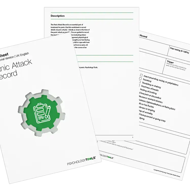 Psychology Tools resource: Panic Attack Record Form