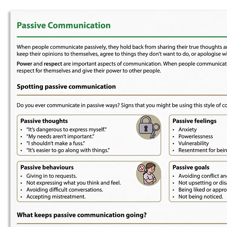 Psychology Tools resource: Passive Communication
