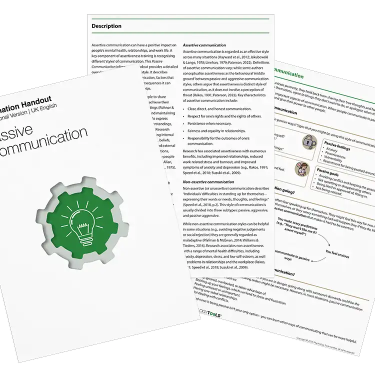 Psychology Tools resource: Passive Communication