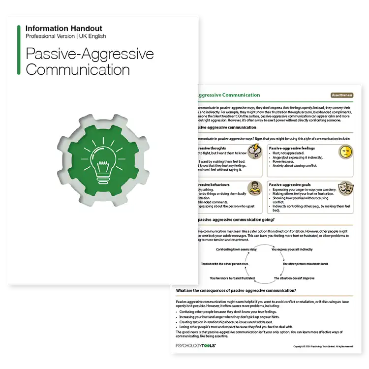Psychology Tools resource: Passive-Aggressive Communication