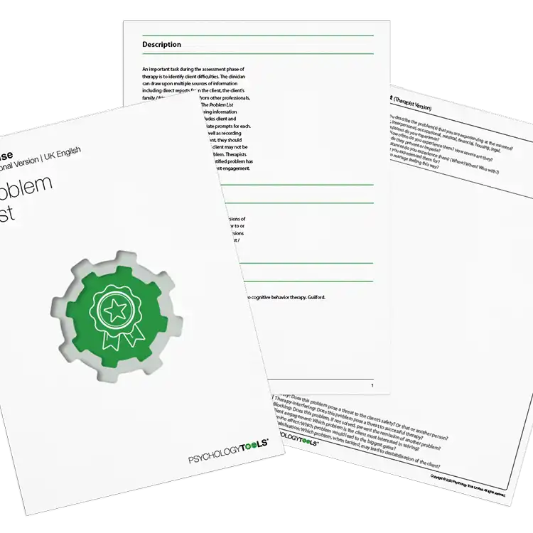 Psychology Tools resource: Problem List