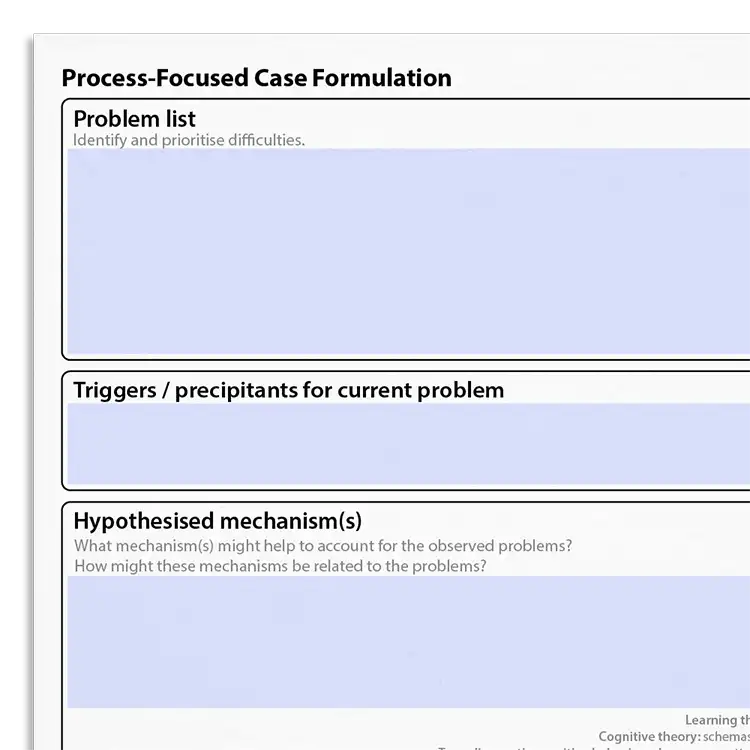 Psychology Tools resource: Process Focused Case Formulation