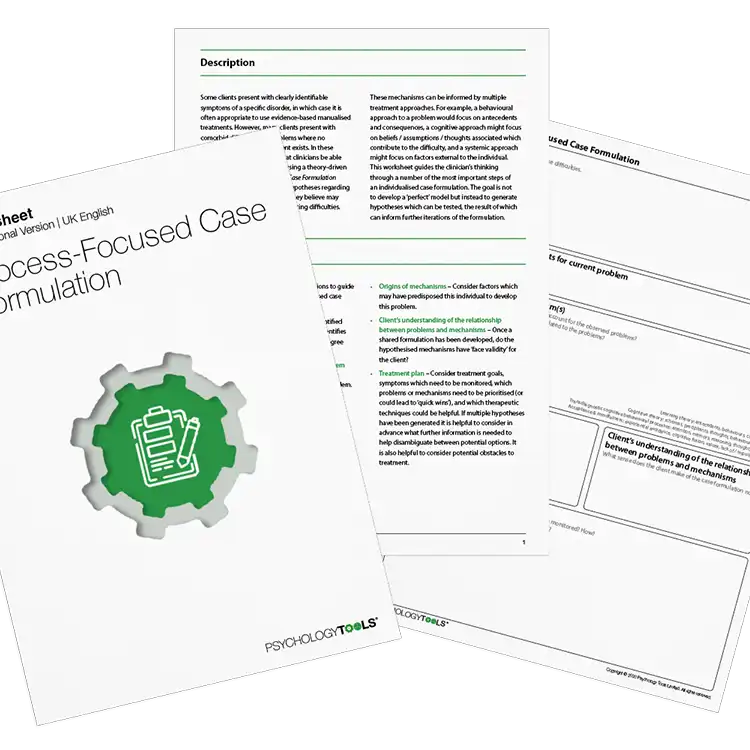 Psychology Tools resource: Process Focused Case Formulation