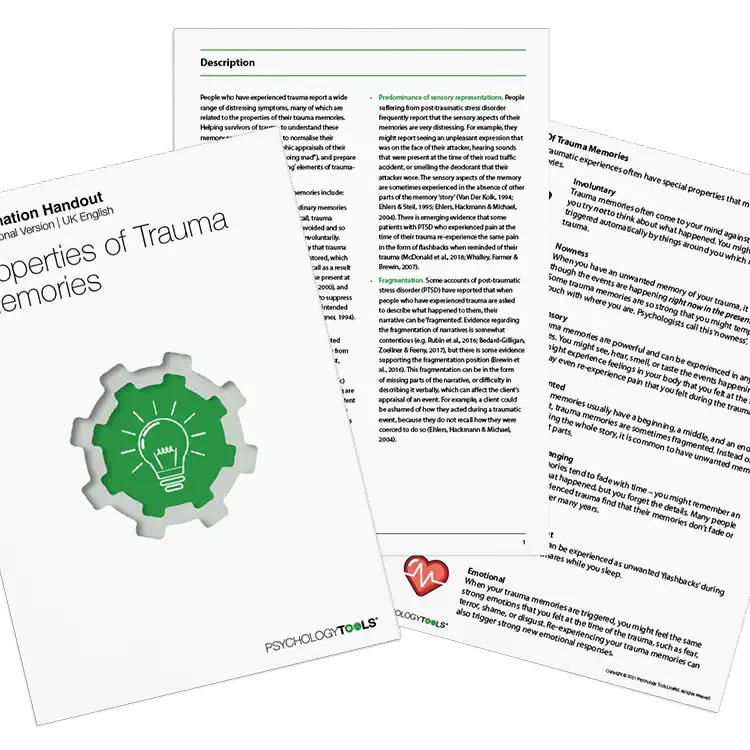 Psychology Tools resource: Properties Of Trauma Memories