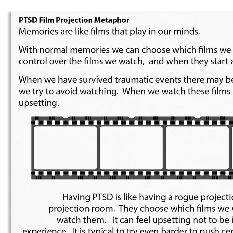 Psychology Tools resource: PTSD Film Projection Metaphor