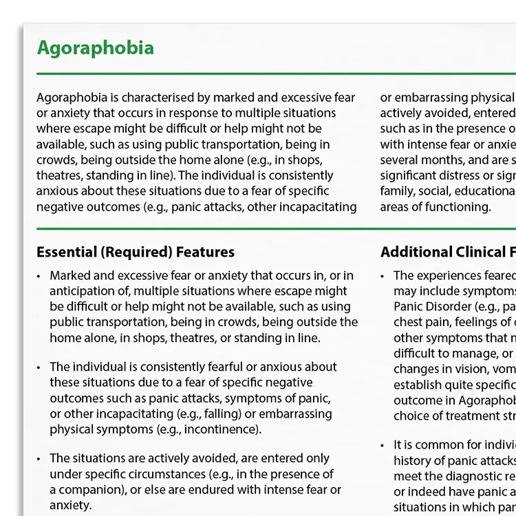 Psychology Tools resource: Recognizing Agoraphobia