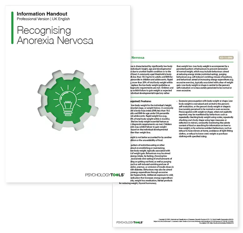 Psychology Tools resource: Recognizing Anorexia Nervosa