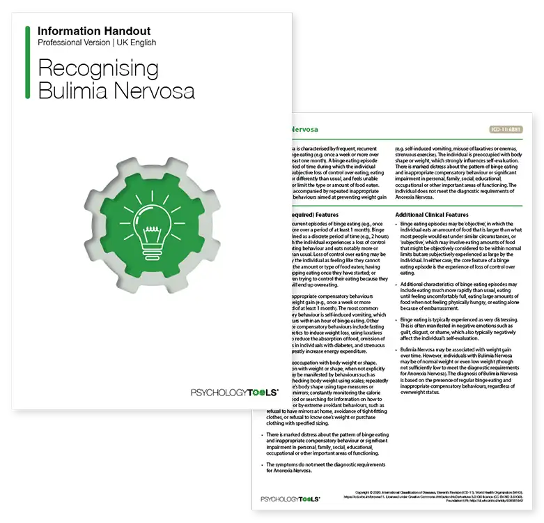 Psychology Tools resource: Recognizing Bulimia Nervosa
