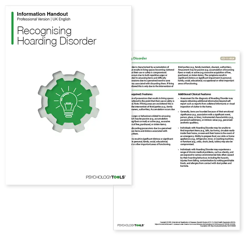 Psychology Tools resource: Recognizing Hoarding Disorder
