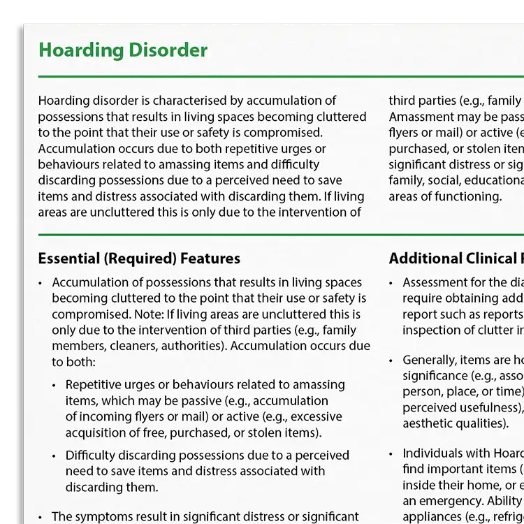 Psychology Tools resource: Recognizing Hoarding Disorder