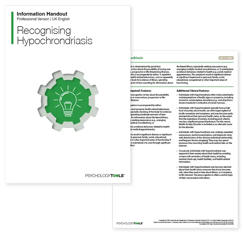Psychology Tools resource: Recognizing Hypochondriasis