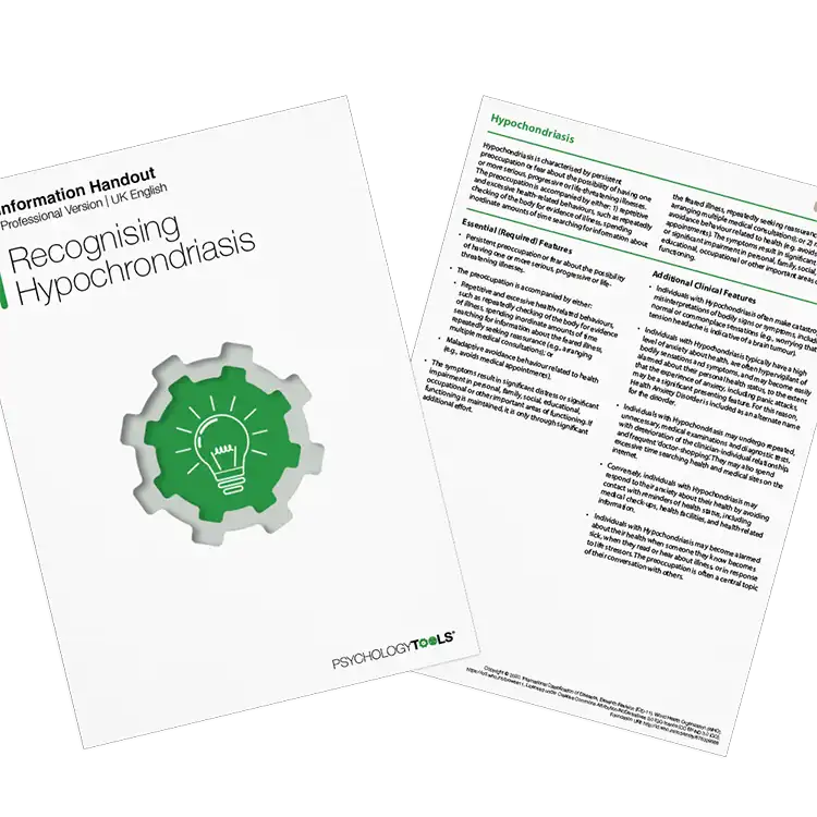 Psychology Tools resource: Recognizing Hypochondriasis