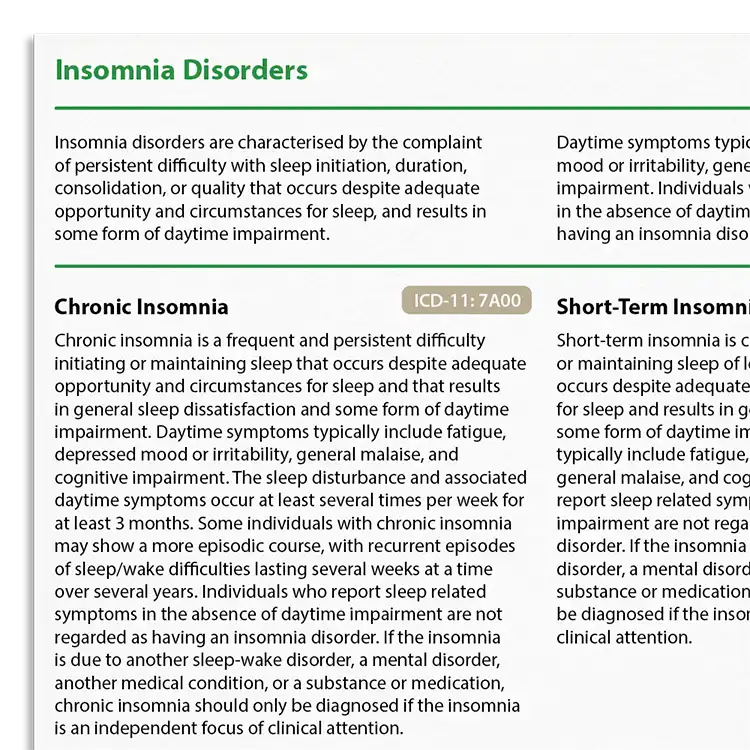 Psychology Tools resource: Recognizing Insomnia Disorders