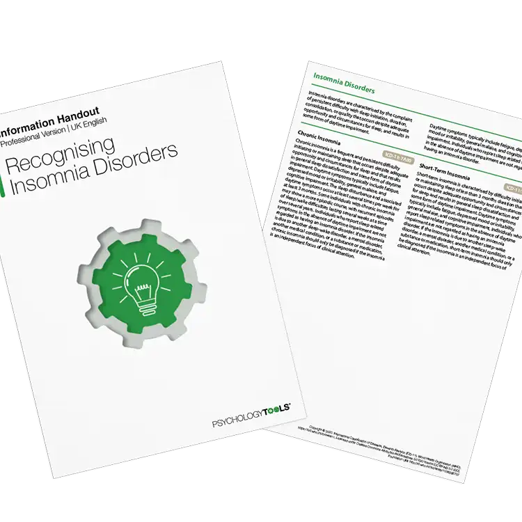 Psychology Tools resource: Recognizing Insomnia Disorders