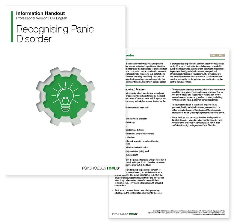 Psychology Tools resource: Recognizing Panic Disorder
