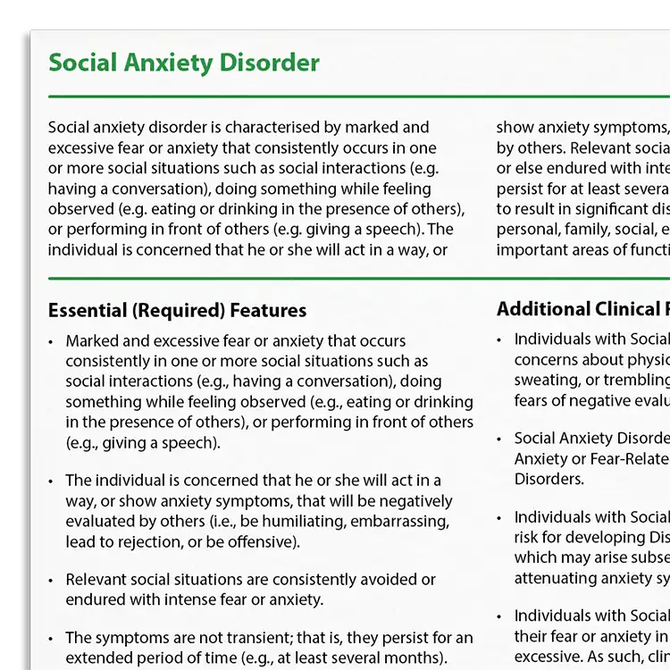 Psychology Tools resource: Recognizing Social Anxiety Disorder