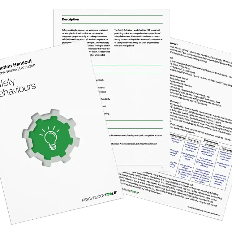 Psychology Tools resource: Safety Behaviors