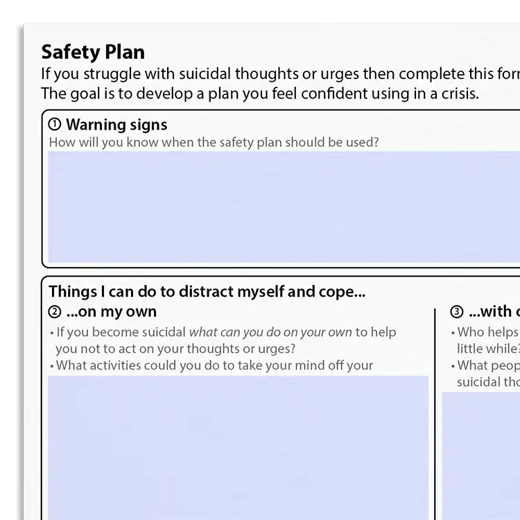 Psychology Tools resource: Safety Plan