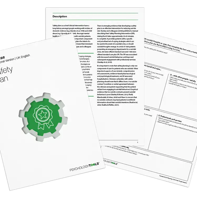 Psychology Tools resource: Safety Plan