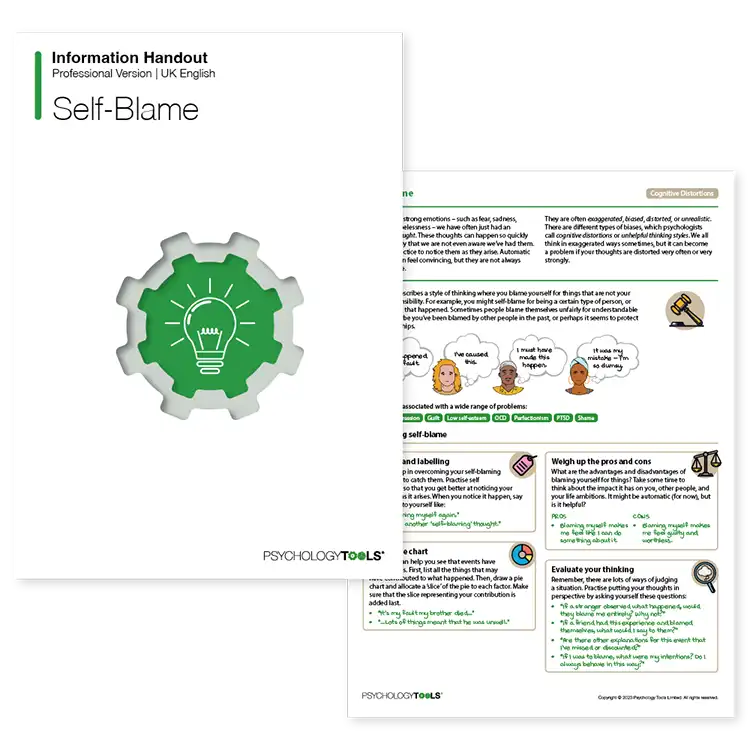 Psychology Tools resource: Self-Blame